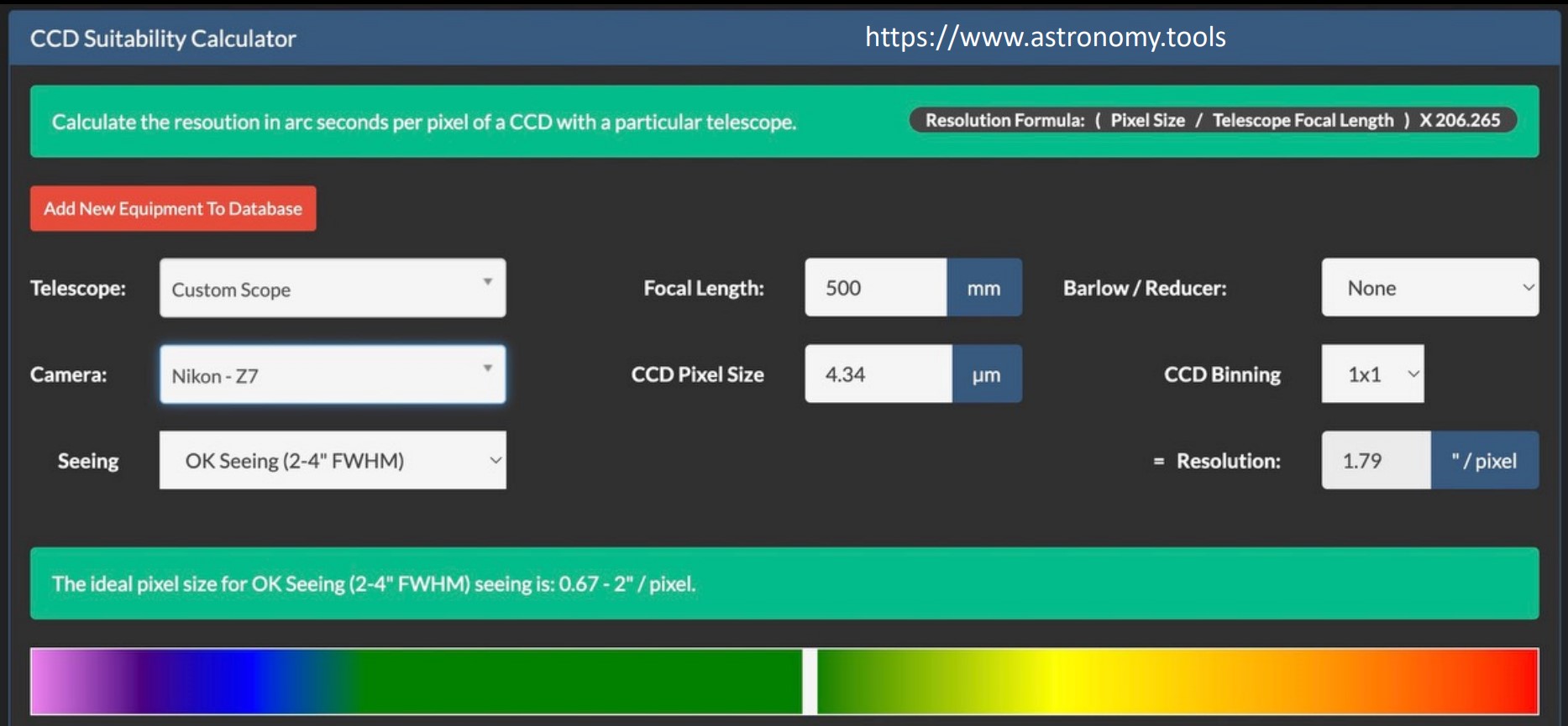 CCD Suitability Calculator