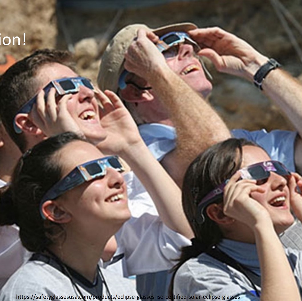 people wearing solar glasses