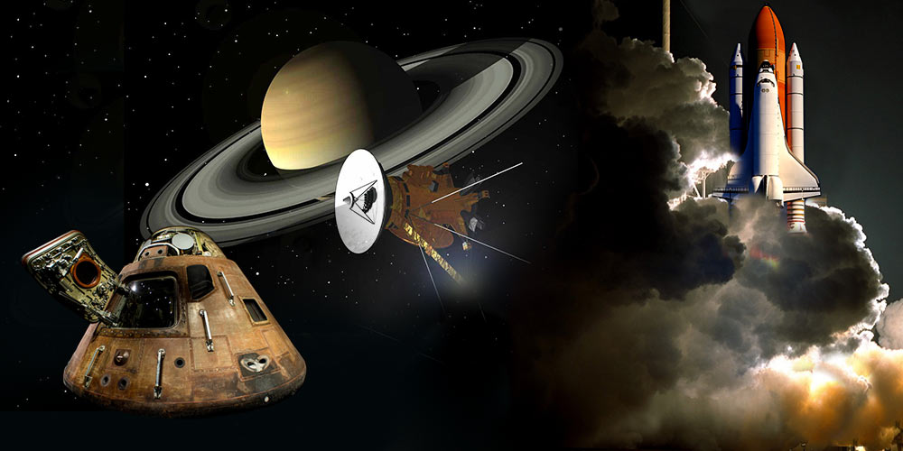 space capsule Saturn rocket launch satellite