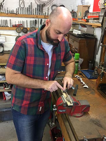 Polishing a Tellurium Earth arm