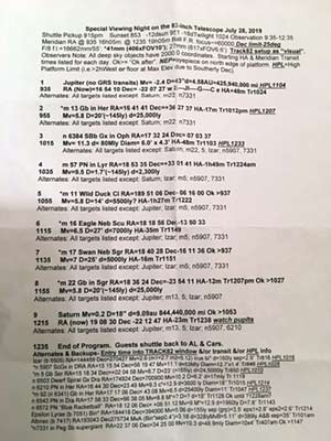 special viewing night list