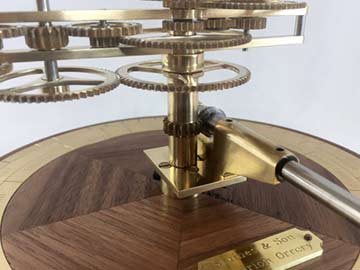 Walnut base, dial, lower gears