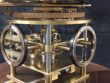 Dials indicating seasons and moon phases on Genesis Orrery