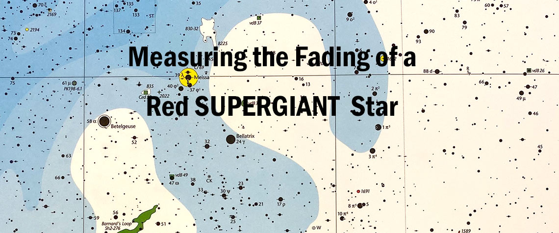 Star map indicating position of Betelgeuse