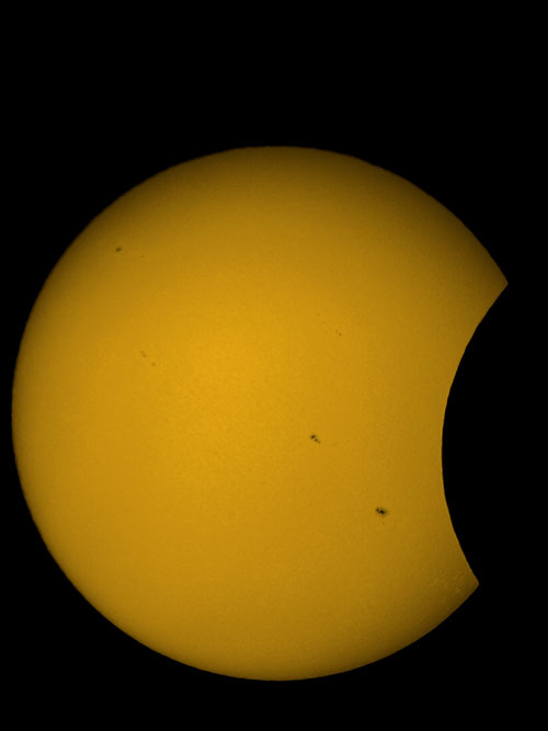 Sun spots on the sun