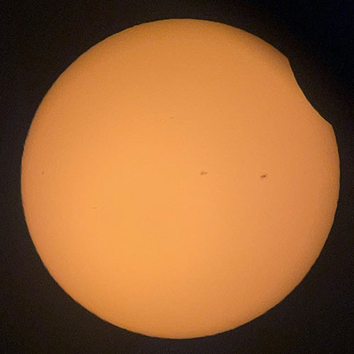 phase of annular solar eclipse in Boerne TX