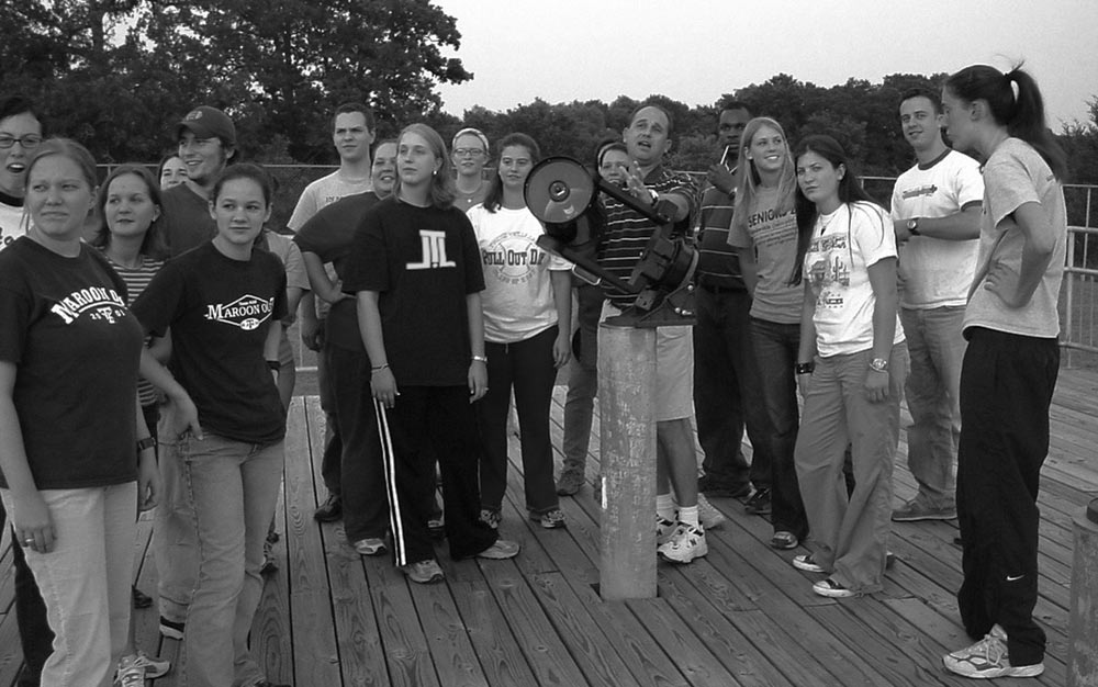 Don Carona and students