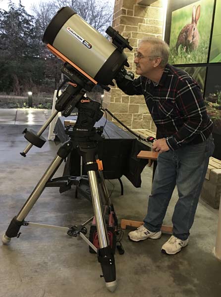 looking through finder scope