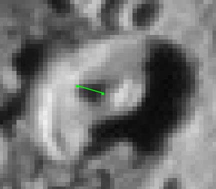 measuring lunar piccolomini crater height