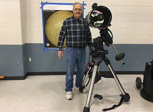 Warren and his new German Equatorial Mount and telescope