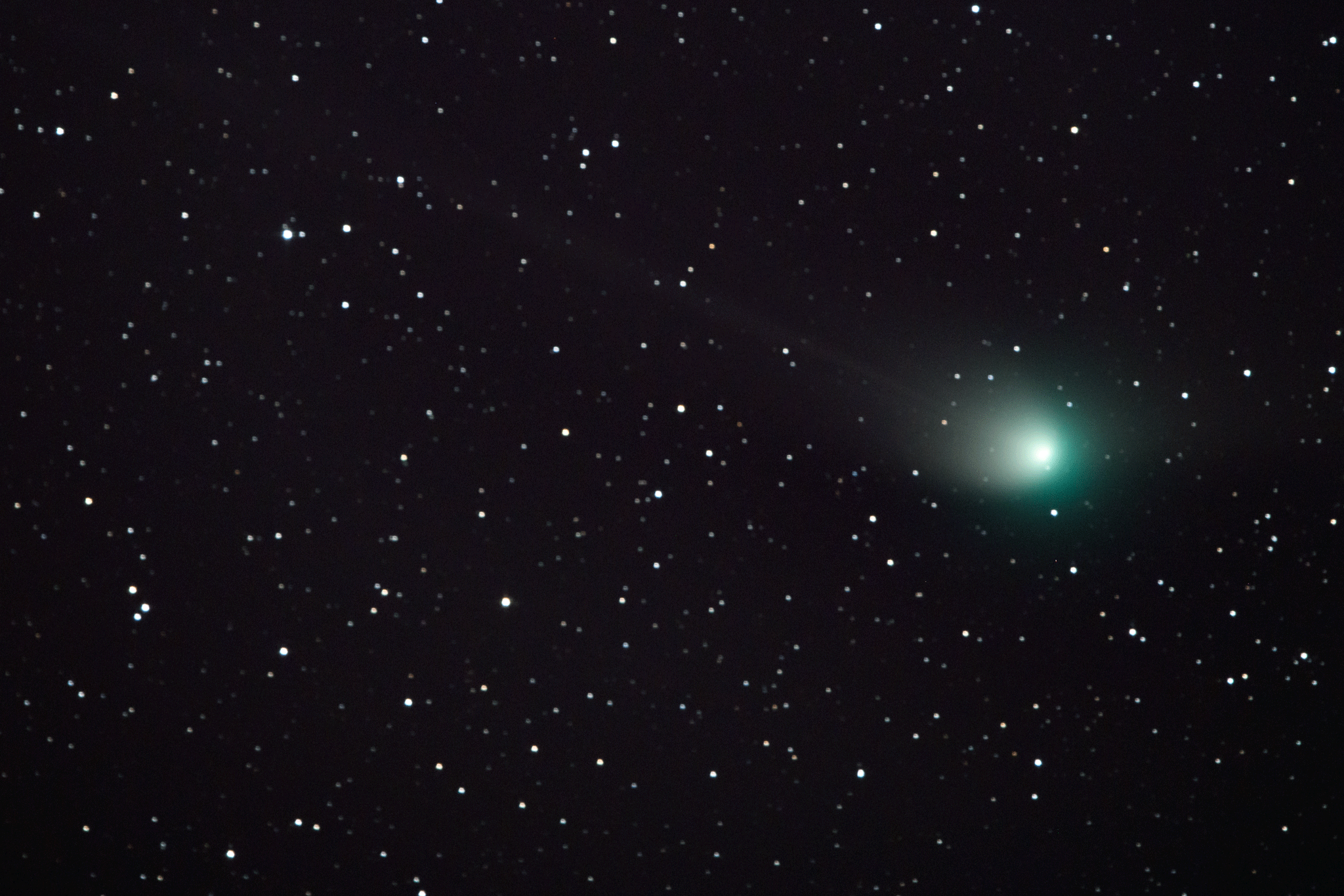comet moving through space