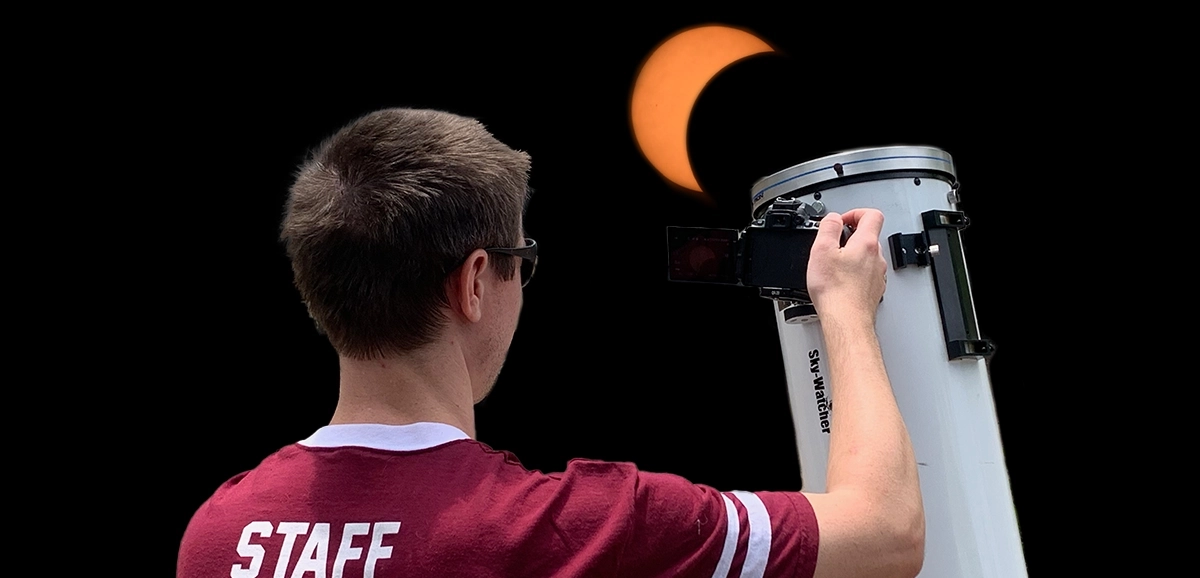 Dave Barry guiding telescope