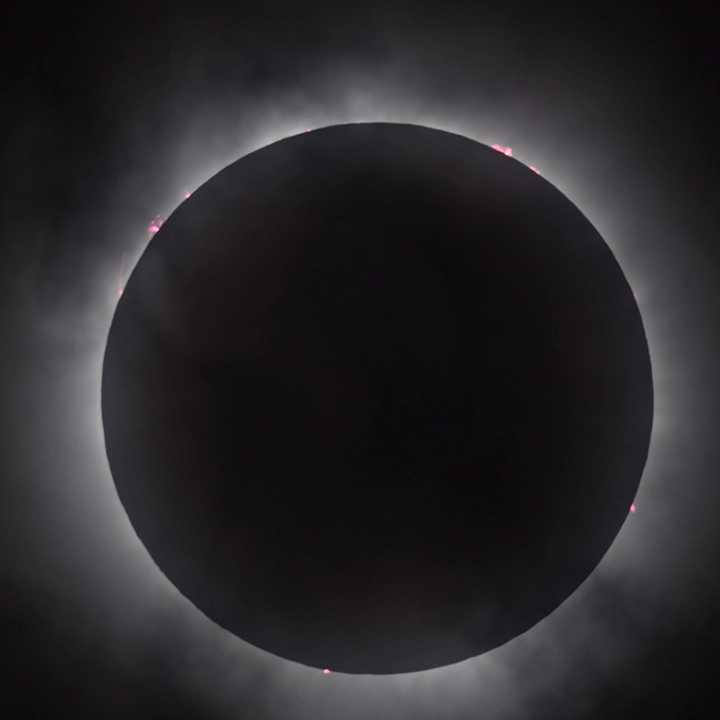 totality with prominences and corona