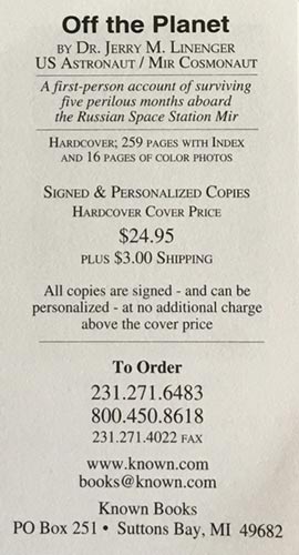 order information card