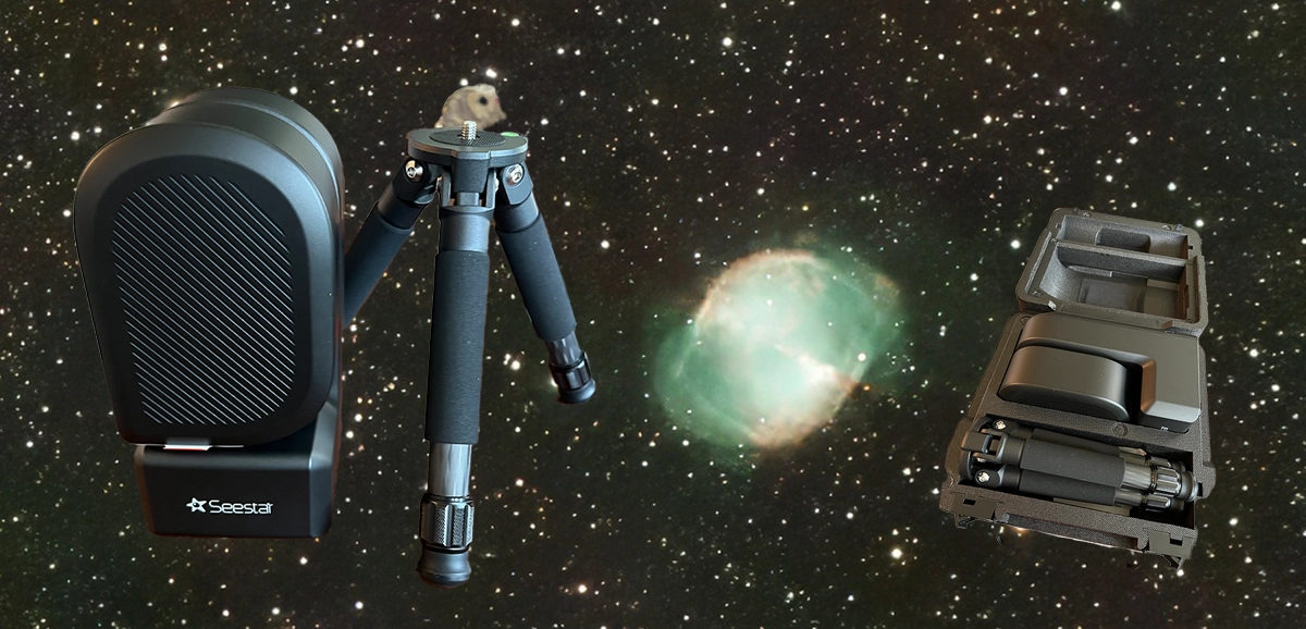 Seastar and tripod with case contents