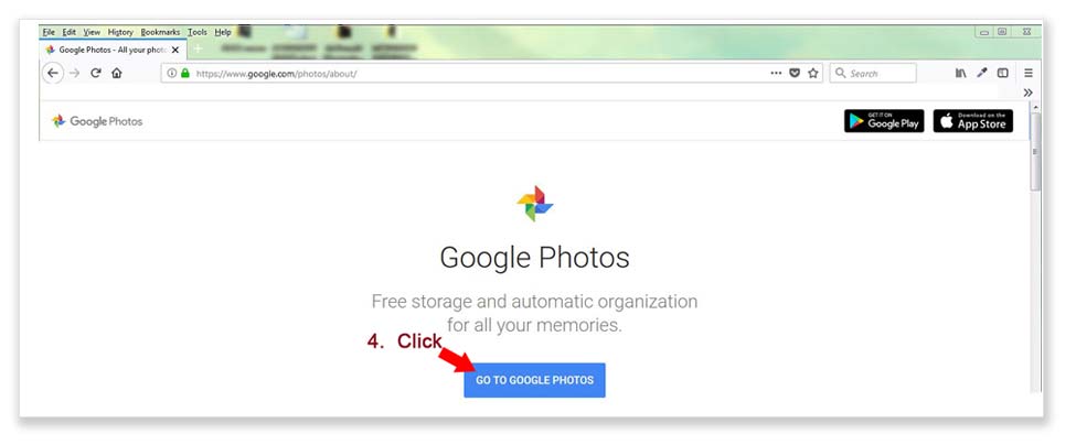 Google Photos Step 1