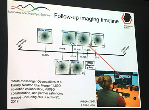 Dr. Marshall's image showing results of collision between two neutron stars