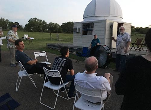 Mitchell Barry attending business meeting prior to star party