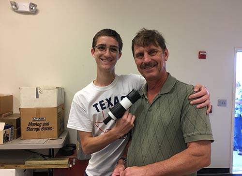 Mitchell Barry with his father, David