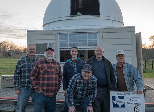 Mitchell Barry in group photo at Messier Marathon