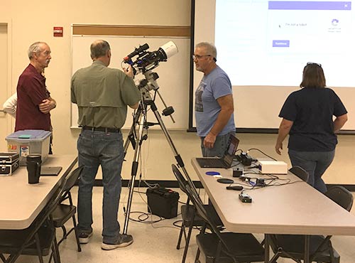 Mike Holmes and BVAC member after presentation discussion