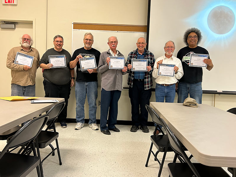 BVAC members were presented with certificates of appreciation