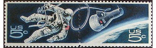 Space program stamp